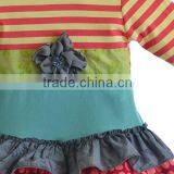 Stripe Long Dress Plus Size Christmas Dress Western Girl Outfit Child Garment Girl Party Clothing thumbnail-5