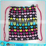 2015 reactive printed colorful heart fashion design towel bag for the beach