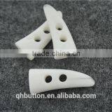 RESIN WHITE 2-HOLES HORN BUTTON GARMENT ACCESSORIES