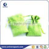 New Various Colors Jute Drawstring Pouch Custom Logo Made in China thumbnail-6
