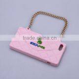 Custom Design Fashion Rhombus Shape Silicone Cell Phone Case With Chain thumbnail-4