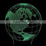 3D Optical Illusion Earth Night Lamp Night Light 10 Colorful LEDs Ultra-thin Acrylic Light Panel AA Battery or DC 5V thumbnail-4