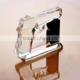Vivid Crystal Gun Model for Home Decor With Base