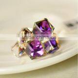 Korean Magic Cubic Zircon Exaggerated Gold Plated Luxury Ring Jewelry For Lady thumbnail-1