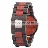 2015 Man Wood Watch Ebony With Red Sandalwood Case And Japan Movement thumbnail-3