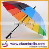 24 Ribs Rainbow Umbrella Rainbow Golf Umbrella OKG38 thumbnail-1