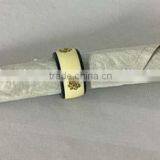 Marble Look,Decorative Metal Napkin Rings, Wedding Napkin Ring, Handmade Napkin Rings,white thumbnail-1