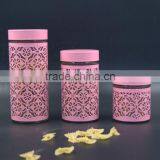 Pink Cutout Coat Screw Lid Glass Canister thumbnail-2