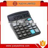 China wholesale desktop 12 digits solar power office caculator-black