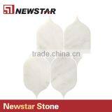Lantern Shape Bianco Carrara White Marble Mosaic thumbnail-1