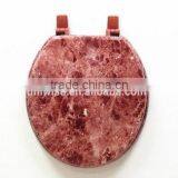 Marbleized Molded Wood Round Toilet Seat, Marbleized Veneer MDF Moulded Toilet Seat, Marbleized Molded Wood Toilet Seat thumbnail-2