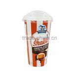 IML 14oz/400ml Plastic Disposable Red and White Color Large Coffee Mugs,Thin Wall Take Away Food Grade Coffe Cup thumbnail-5