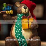 Resin Teddy Bear Figurines Christmas Toy Moving Christmas Decorations thumbnail-4