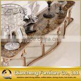 891# Marble Top Metal Frame Modern Console Table thumbnail-3