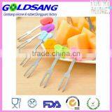High Quality Halloween Party Stainless Steel Silicone Fruit Fork thumbnail-5