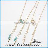 Fashion Wholesale Handmade Gemstone Long Chain Tassel Charm Necklace thumbnail-4