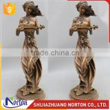 A beautiful lady playing Ukulele bronze sculpture for sale NTBH-053LI
