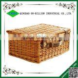Cheap Vintage Rustic Outdoor Camping Basket Wicker Picnic Basket Set thumbnail-4