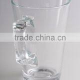 Custom Logo Printed Clear Cheap 16oz Glass Coffee Mugs Wholesale thumbnail-2