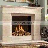 Professional LimeStone Marble Electric Fireplace With CE Certificate thumbnail-2