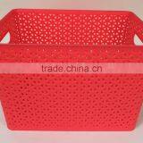 Small Size Plastic Laundry Basket Storage Basket Clothing Bastet With Lid thumbnail-2