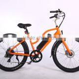 26 Inch 48V 350W Electric Beach Cruiser Bike With Full Suspension for Lady thumbnail-4