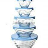 GH054 5pcs Glass Bowl Set With Deco thumbnail-2