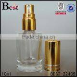 Cosmetic Perfume Promotion Lowest Price Mold Clear Small 10ml Glass Bottle With Silver Aluminum Spray and Cap China Suppliers thumbnail-4