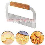 PC-6495 Stainless Steel Potato Chip Dough Vegetable Crinkle Cutter thumbnail-2