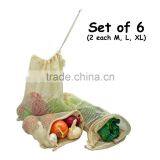 Wholesale Eco Organic Cotton Mesh Reusable Promotional Bags thumbnail-1