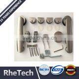 Factory Supply Satin Stainless Steel 304 Sliding Door Roller Track Wheel Floor Guide For Wooden Door thumbnail-1