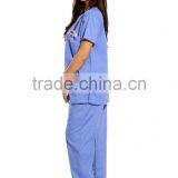 Women's Scrub Sets,Matching Top And Pants Solid Scrubs Medical Scrubs China Nursing Uniform With 6 Pockets Wholesale thumbnail-5
