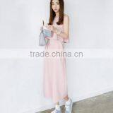 2016 New Fashion Girls Suits 2 Pieces Round Collar Sleeveless Tops+Slim Thin Korean Style Ultra-wide-leg Loose Trousers thumbnail-1