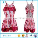 Fashion Summer Sexy Printing Playsuit for Tie Dye Pattern thumbnail-1