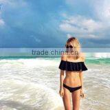 New Sexy Bandeau Ruffled Bikini Sets Women Flounce Strapless Swimsuit Swimwear thumbnail-4
