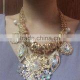 Brand Fashion Large Crystal Stone Alloy Charms Necklaces thumbnail-2