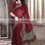 Classical Chiffon Saree in 4 Color thumbnail-1