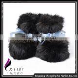 CX-SHOES-07E High Quality Rabbit Fur Soft Winter Warm Baby Shoes thumbnail-4