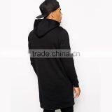 Wholesale Mens 100%cotton Black Tall Hoodies thumbnail-2