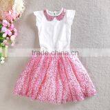Valentines Day Gift Special Design Girls Cotton Sequins Skirt 2PCS Boutique Dresses thumbnail-1