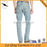 Fashion Solid Color Washed Blue Jeans Denim of Young Mens thumbnail-4