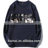 Eco-friendly Quick Dry Hot Design Factory Produced Best-selling High Quality Pocket Sweatshirt no Hood CVC(80/20) thumbnail-1