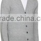 2016 Latest Mens Grey Cashmere Cardigan Sweaters thumbnail-2