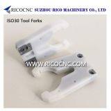White ISO30 Tool Holder Clamps Plastic CNC Tool Forks for CNC Router Machine thumbnail-1