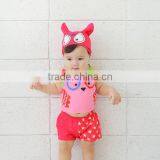 S60579B 2017 Fashion Cute Children's Swimsuit 3pcs Swimwear Sets thumbnail-3