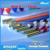 (MOQ:100pcs) Cylindrical Shoelace Aglets - Shoelaces Tips - DIY Shoelace Accessories ( Gold & Silver )- Accept Custom thumbnail-5