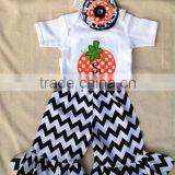 Wholesale Bonds Baby Clothes Pumpkin Halloween Baby Romper Set thumbnail-1