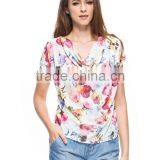 Women's Printed Cool Cotton Cowls T Shirt Factory thumbnail-1
