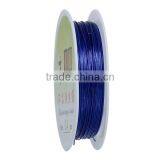 Copper Beading Wire Thread Cord Round Royal Blue 0.4mm Dia. , 2 Rolls thumbnail-1