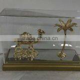 24K GOLDEN PLATING CAMEL AND PALM TREE Arabic Traditional Gifts thumbnail-2